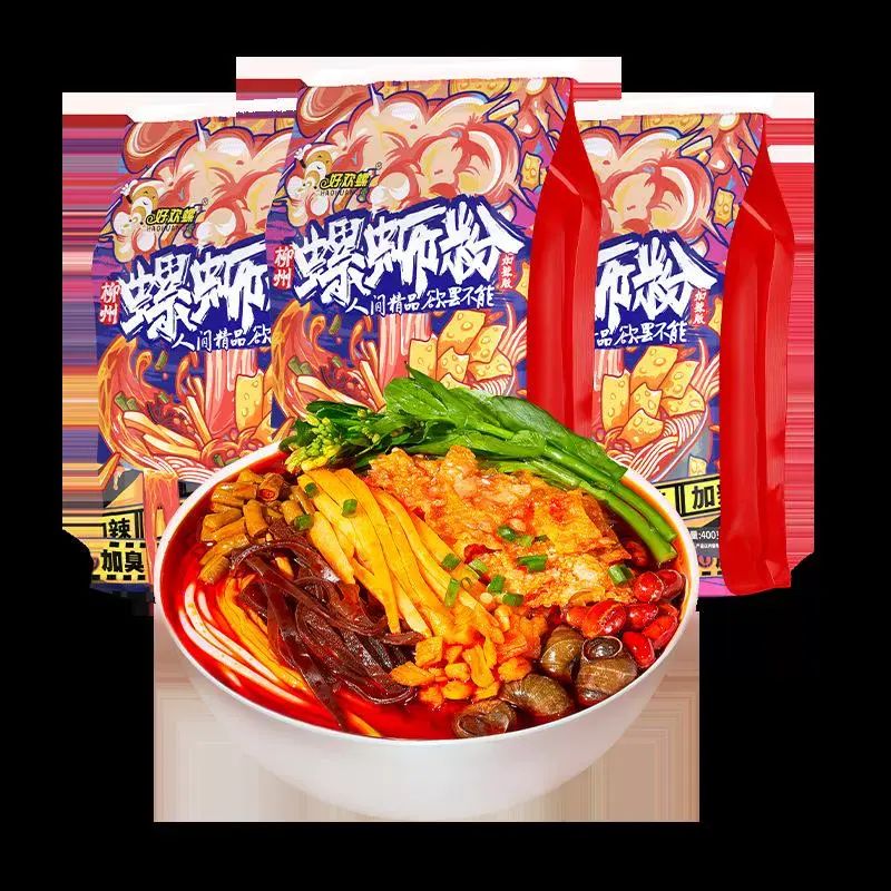 加臭加辣螺蛳粉400gX6袋 好欢螺酸辣粉速食粉柳州螺狮粉