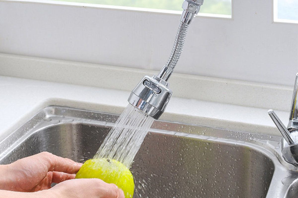 360 Degree Rotate 2-Mode Faucet Kitchen Shower Tap(Long)