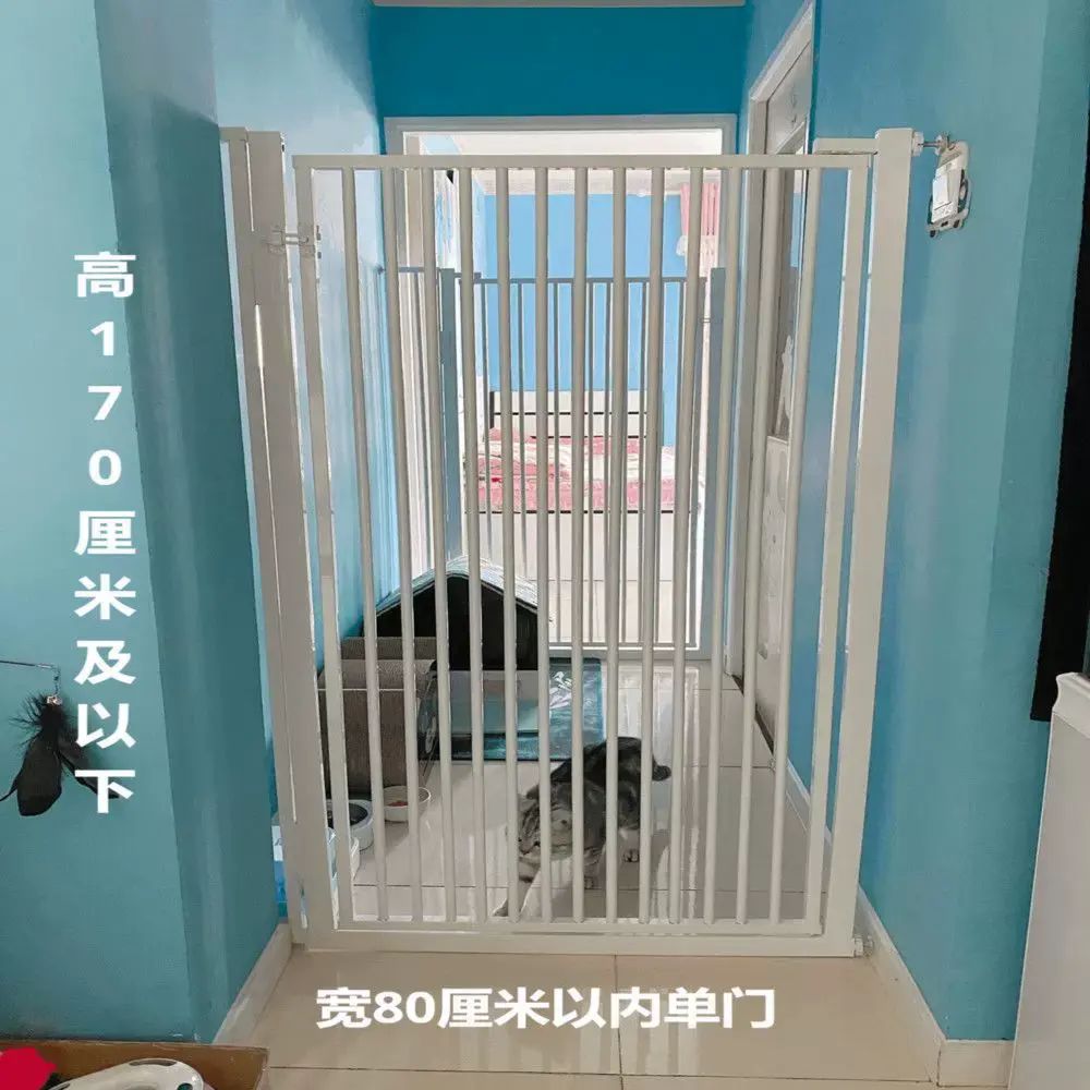 防貓門欄寵物圍欄護欄貓咪防跳家用擋板神器室內室外隔離免打孔