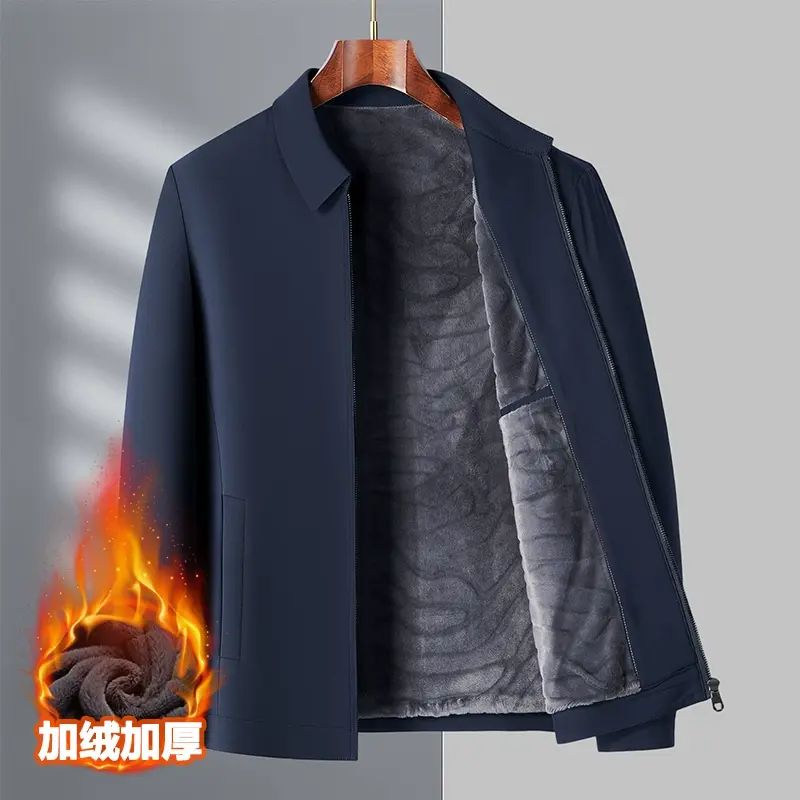 外套夹克薄款加绒翻领