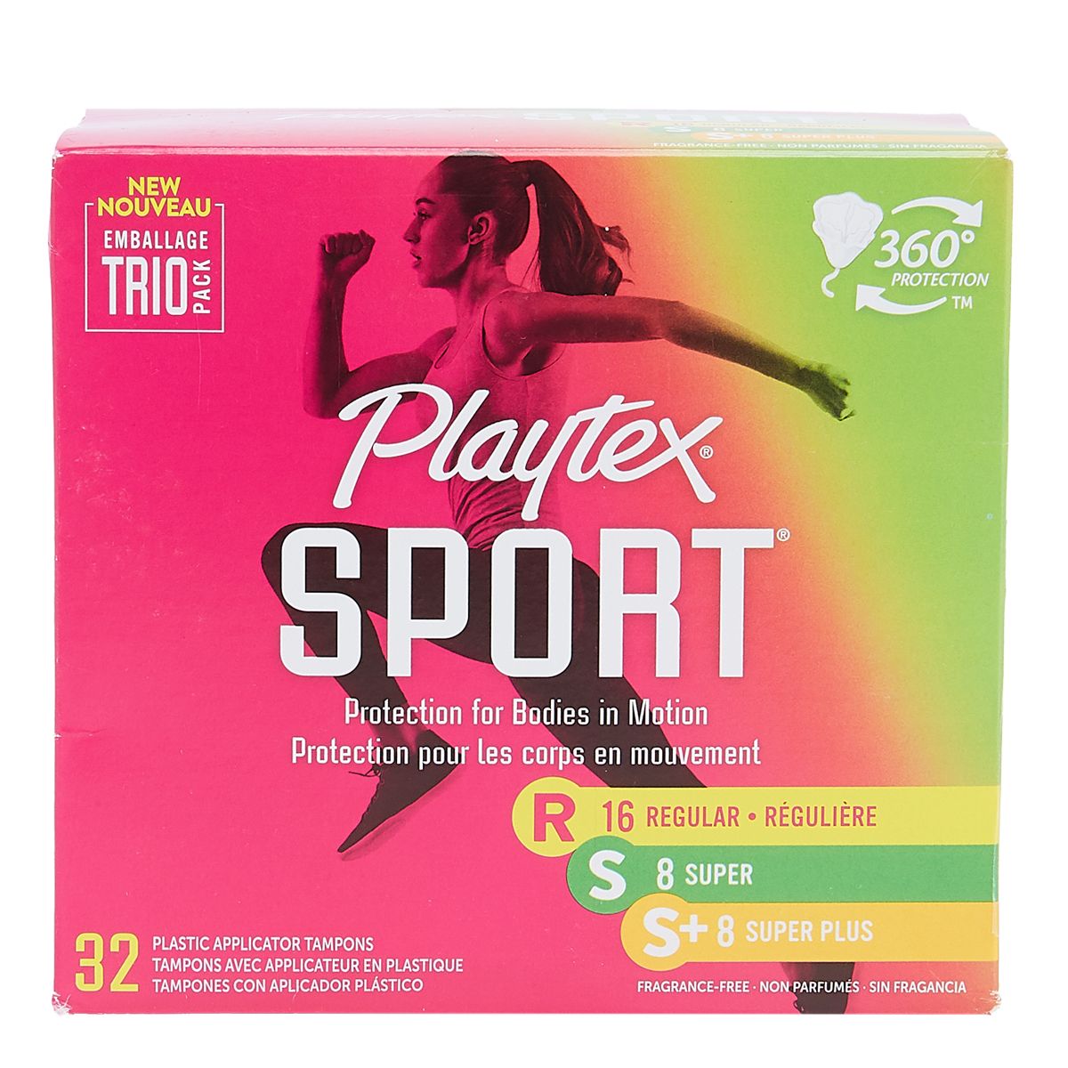 運動型衛生棉條 混合裝 32's (一般流量+多流量+特多流量)