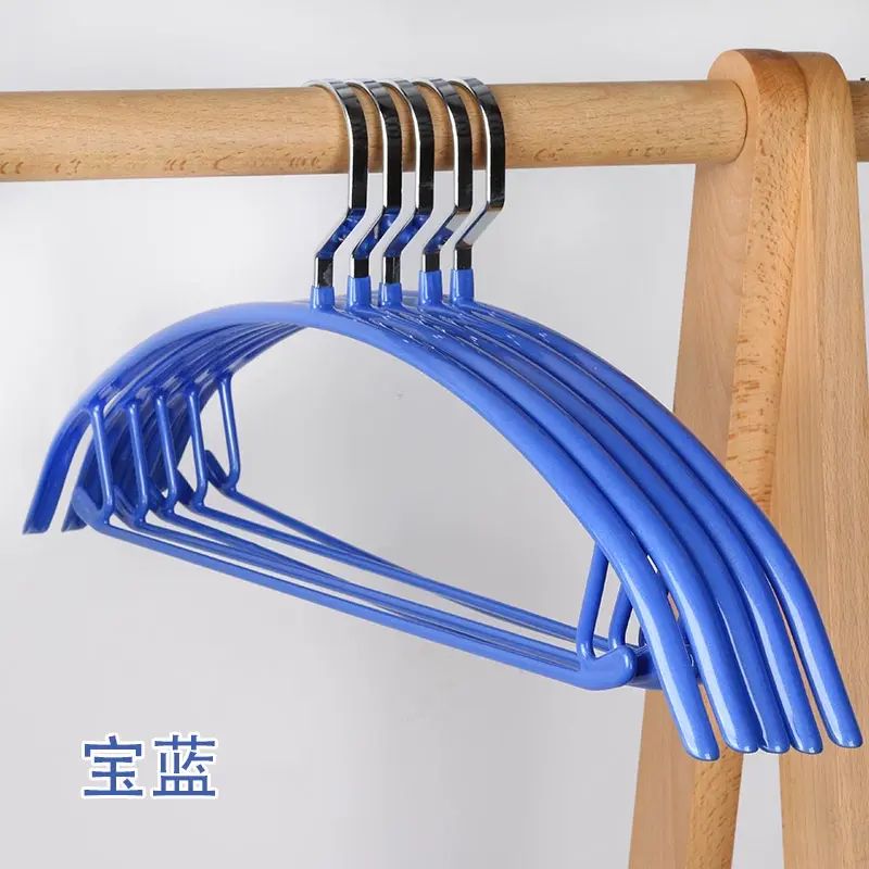 四喜PVC浸塑金属防滑晾衣架干湿两用衣挂半圆家用阳台无痕衣撑