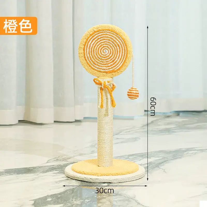 Sisal cat scratching post pole small vertical  