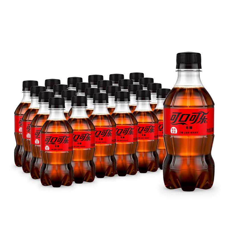 可口可樂零度無糖300ml*24瓶汽水迷你小瓶裝夏日清爽飲料碳酸飲品平行進口