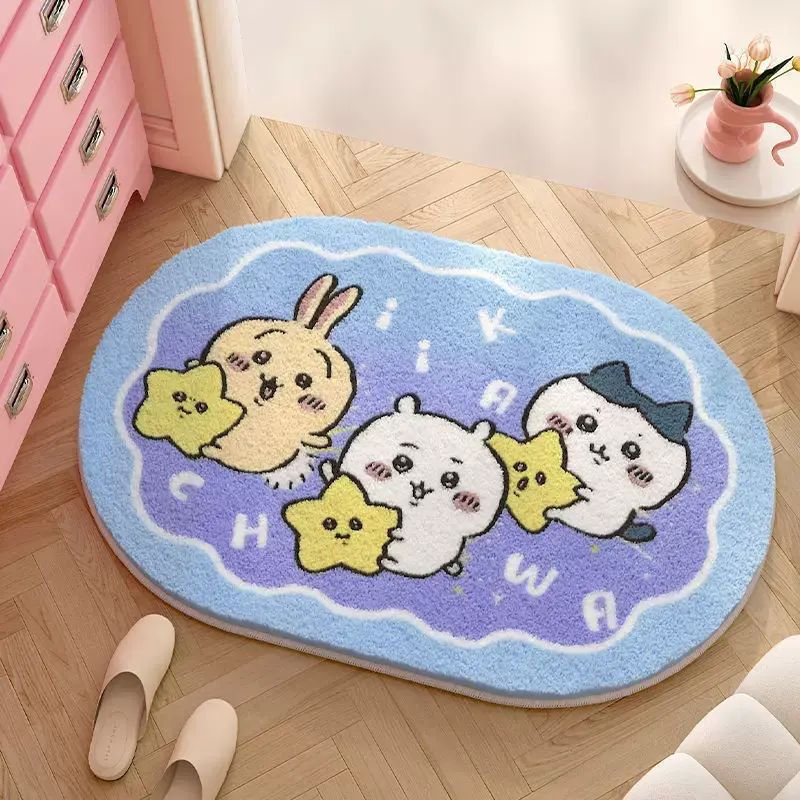 可爱吉伊咔哇仿羊绒地垫家用浴室卫生间吸水易打理脚垫可现货