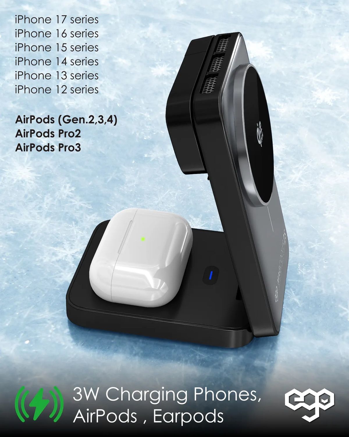 Ht569 Router ego | MagCooler 2S @ 3in1 半導體制冷無線充電器 HT569|MagSafe|無線充電座|Apple Watch充電器 ...