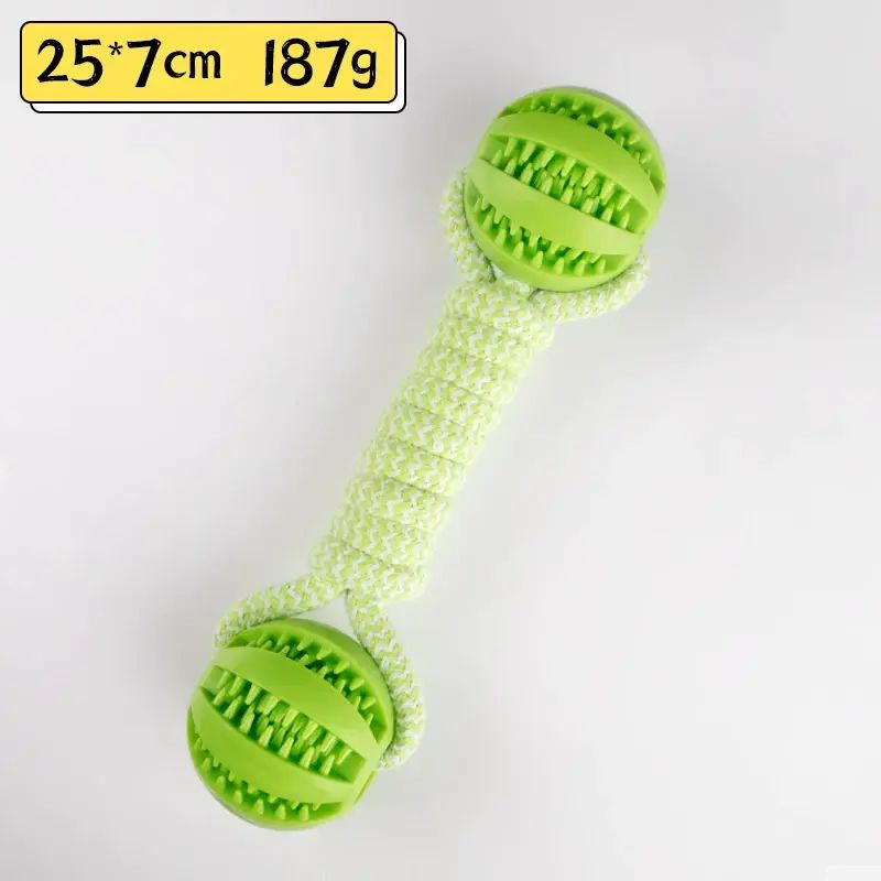 日本MUJIQ Pet宠物用品玩具棉绳网球柯基狗狗金毛绳结磨牙哑铃球