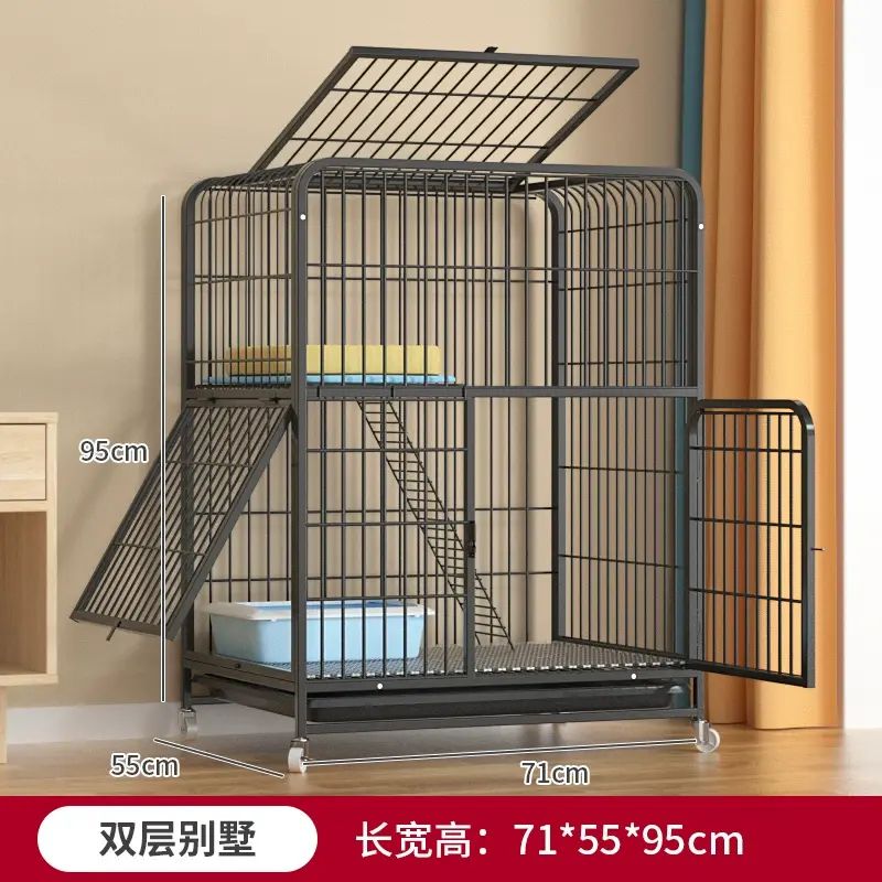 貓咪籠子別墅超大自由空間家用室內有廁所一體兩層貓屋貓咪舍貓榕
