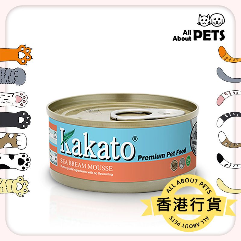 鯛魚(慕絲)貓罐頭狗罐頭(70克) kakato罐頭 貓糧濕糧 狗糧濕糧