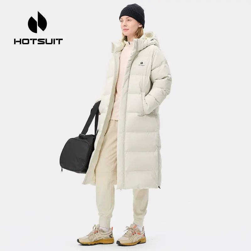 hotsuit後秀長款羽絨服女冬季2025新款連帽保暖休閒運動外套女士6941774757803