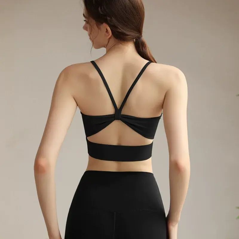 運動胸圍女普拉提瑜伽美背瑜伽運動內衣透氣跑步防震健身服背心女