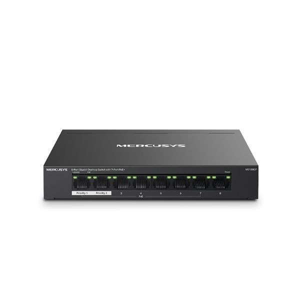 MS108GP 8-Port Gigabit Desktop Switch with 7-Port PoE+ [Authorized Goods]