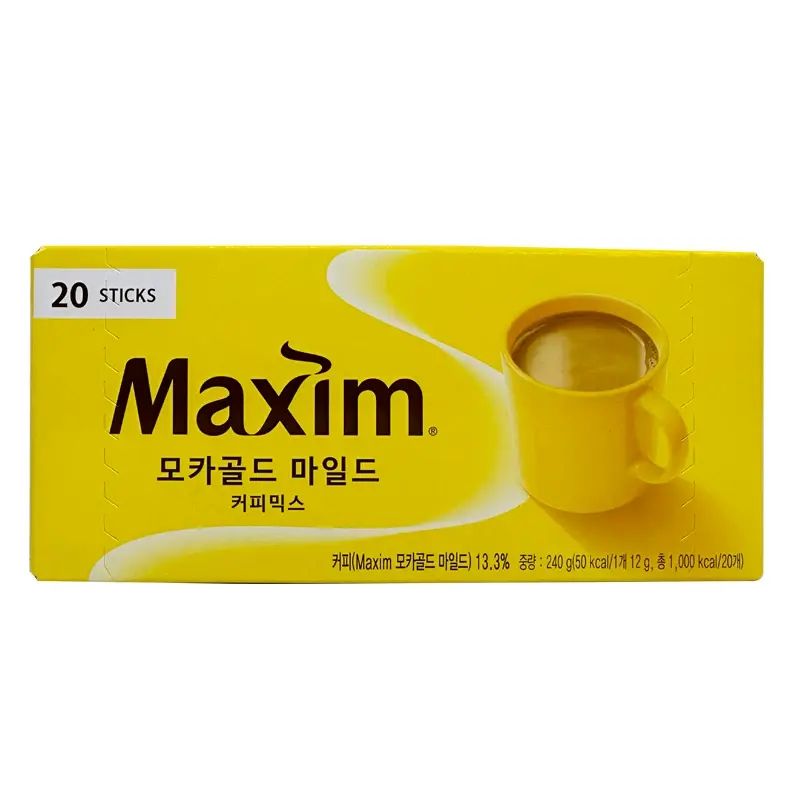 韩国进口黄摩卡速溶咖啡 阿拉比卡三合一咖啡 礼盒装咖啡粉