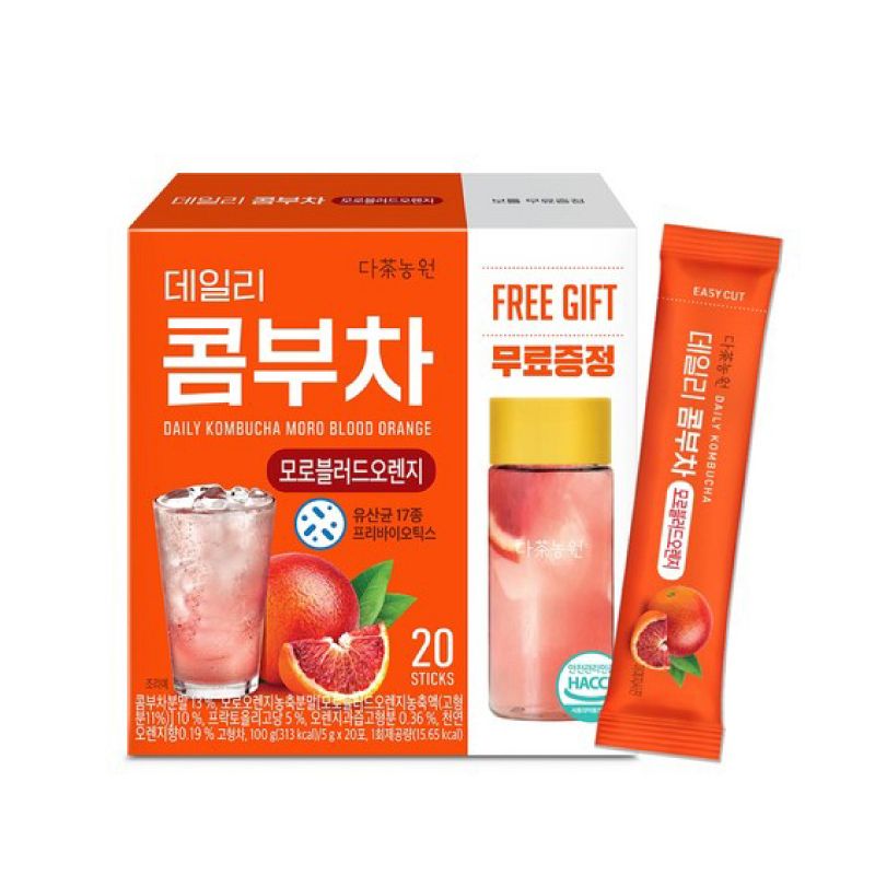 Korea Kombucha Tea Moro Blood Orange Flavor Free gift Bottle (Parallel Import)Use by:2027.6.4