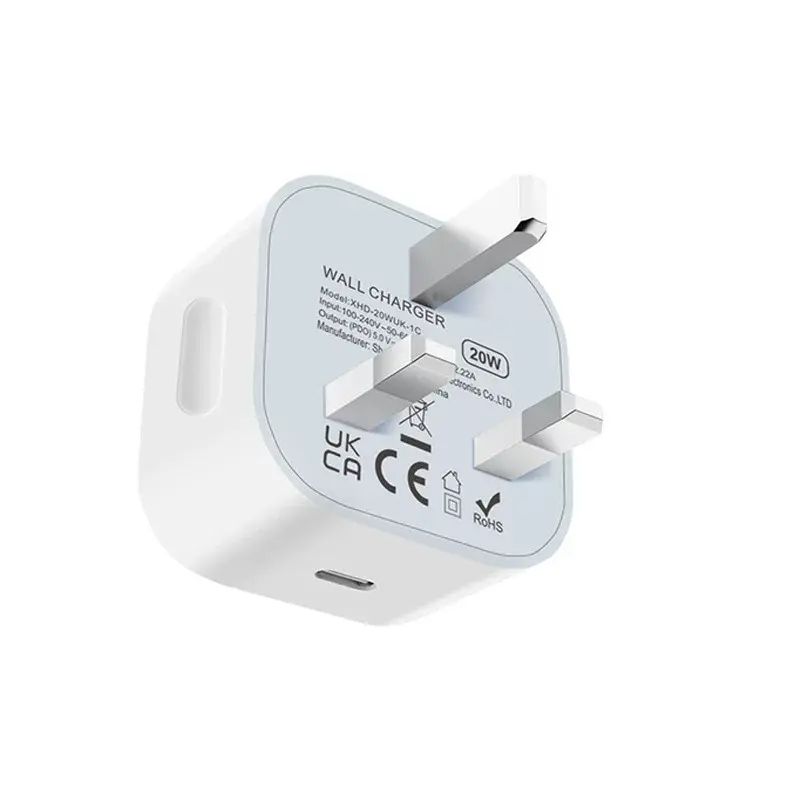 苹果充电器现货pd20w英规充电器UKCA认证适用苹果三星华为快充头