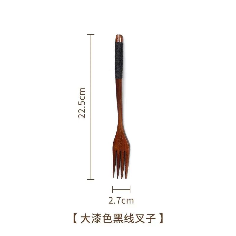 日式风缠线木勺子调料长柄咖啡实木厨具蜂蜜搅拌餐具