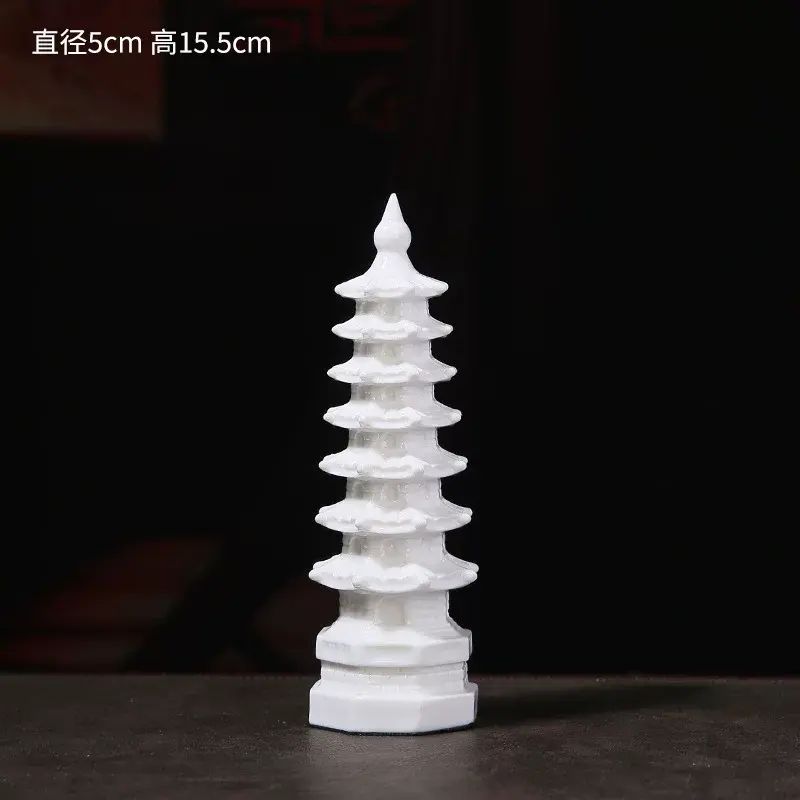文昌塔陶瓷摆件七层十三层九层风水招财装饰办公桌微景观塔工艺品