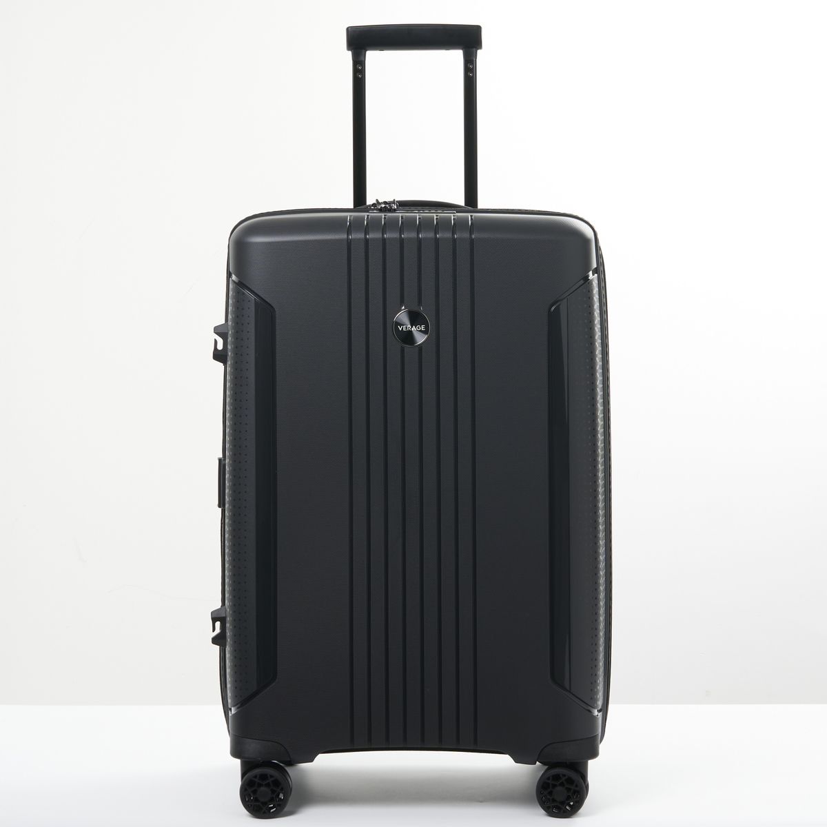 22019-28"/24"/20" 黑色 防爆拉鏈可擴大8輪行李箱