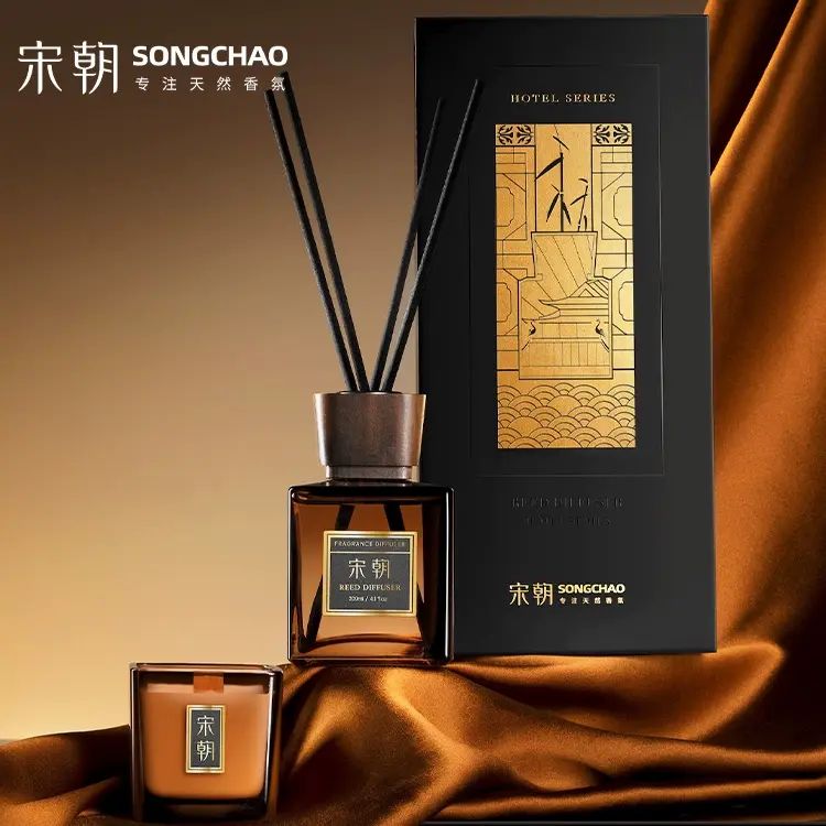 SONG CHAO-宋朝-奢華酒店系列香薰 雅韻白茶 胡桃木蓋 家居香薰 香薰香氛禮盒 香薰香氛擺件 天然植萃精油 香薰香氛儀式感 0酒精 天然精油 天然燭芯