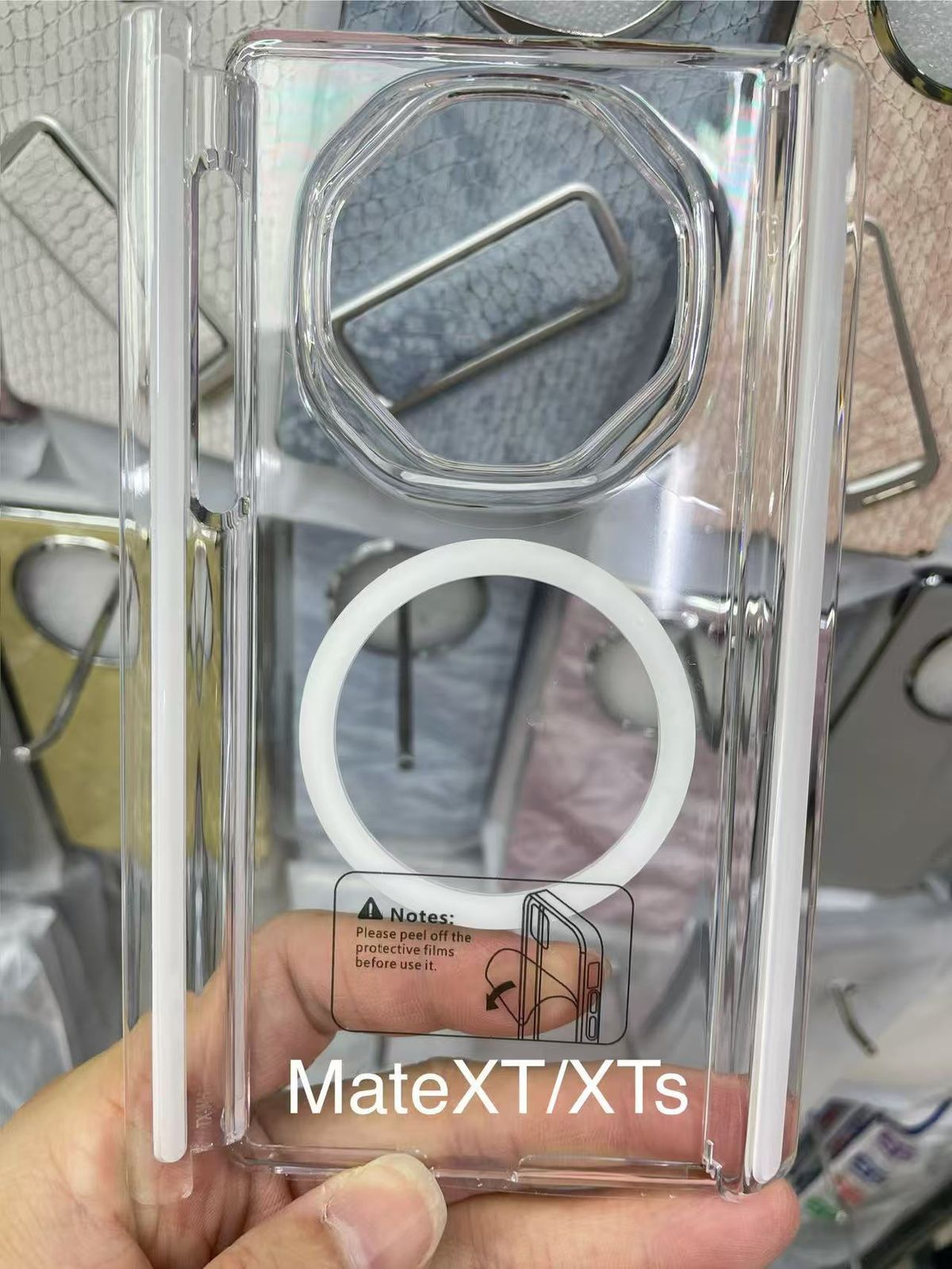 PC光面中轴B款适用于XT简约手机保护壳matexts非凡大师张xtXT-透明带磁吸 华为 Mate X6