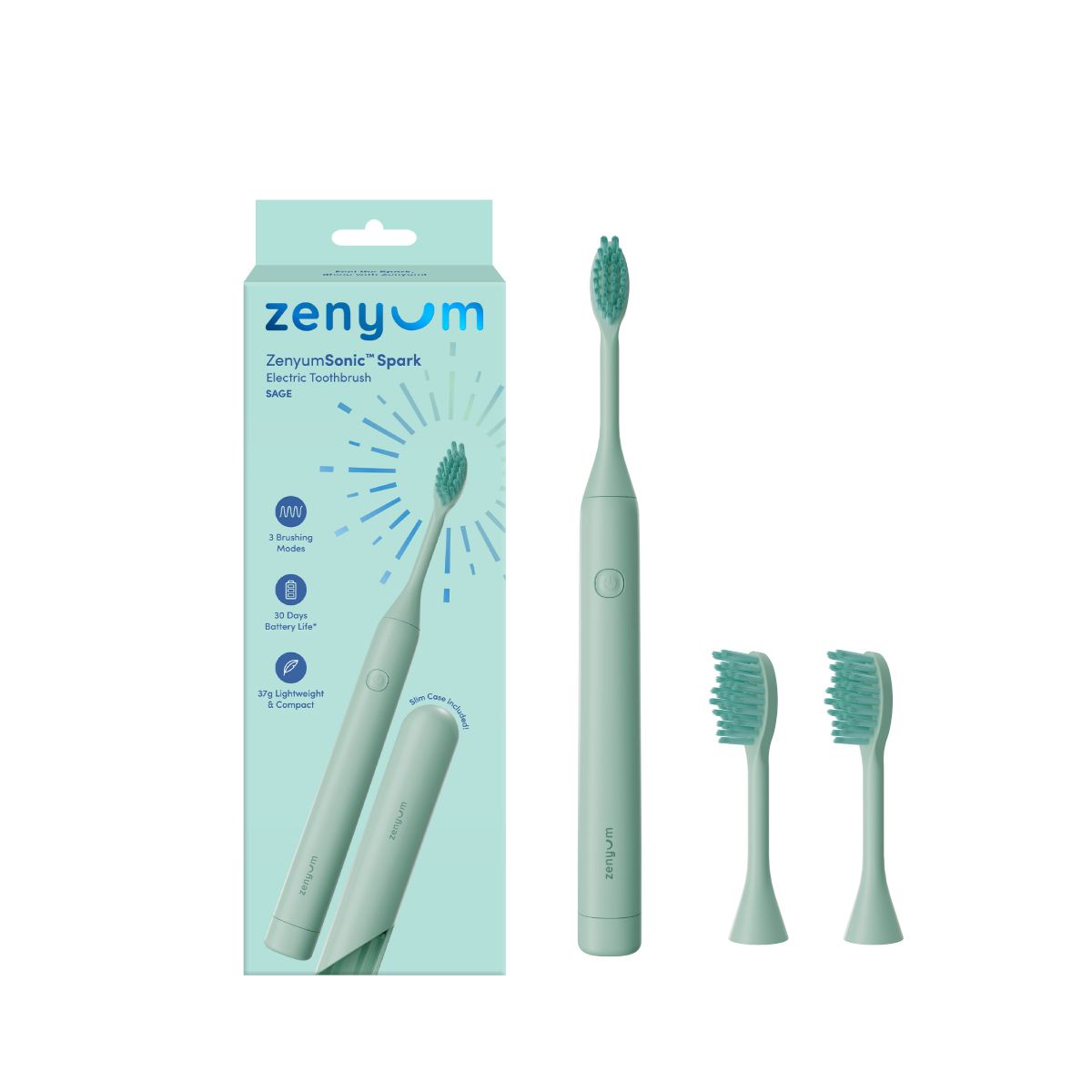 ZenyumSonic™ Spark 基礎護齒套裝 (鼠尾草綠)