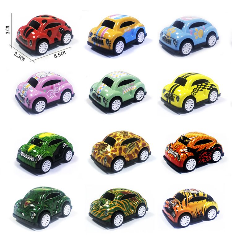 合金車仔 回力車 迷你模型車 兒童玩具車 仿真車仔 擺地攤 裝糖玩具- 2號5.5cm回力合金甲殼蟲 均碼