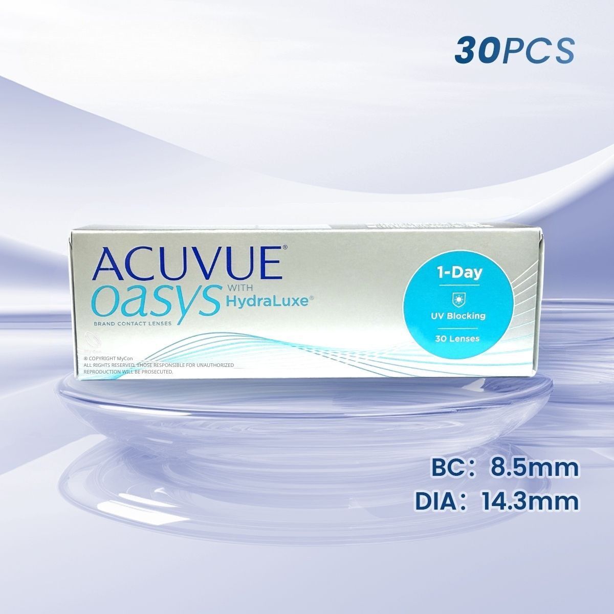 (BC 8.5) ACUVUE Oasys 1-Day 日拋隱形眼鏡 (度數 -3.75) [平行進口] [新舊包裝隨機發貨]