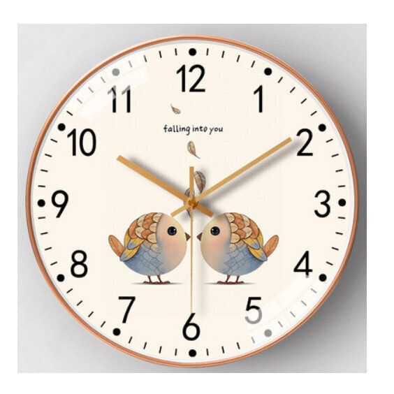 簡約家用裝飾掛牆掛鐘（北歐現代歡呼雀躍）【14英寸】