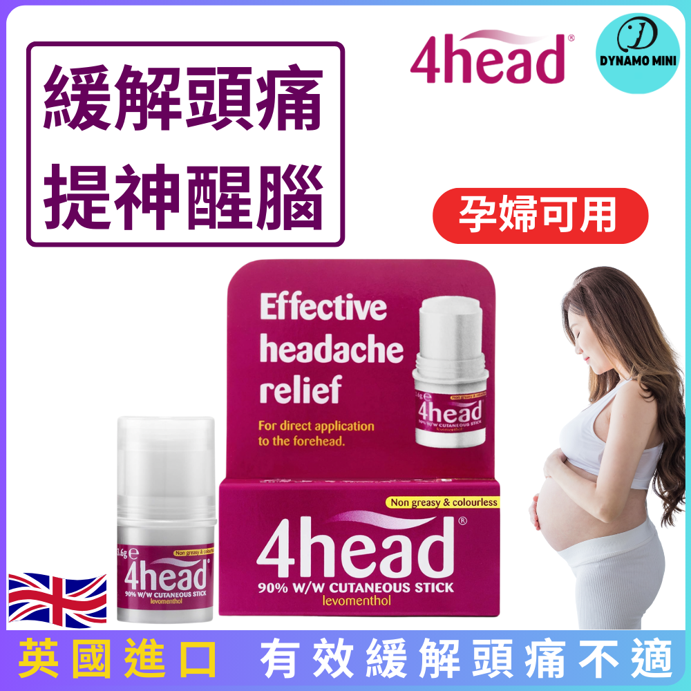 4 Head Levomenthol Stick for Headache Relief, 3.6 g