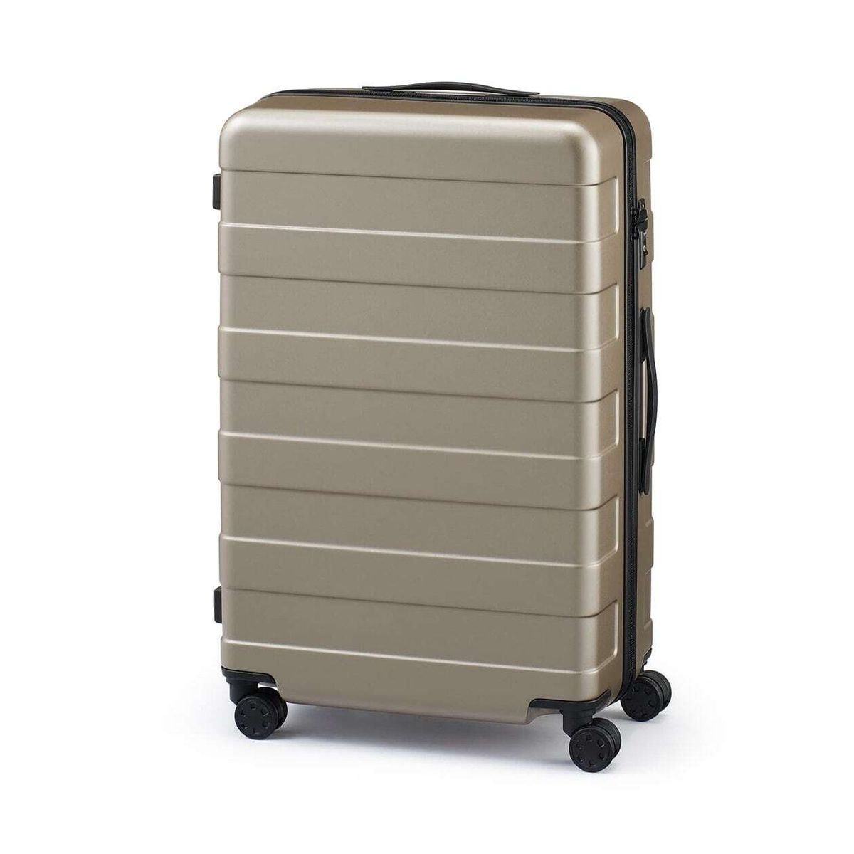 Free Adjustable Handle Hard Suitcase - Beige 75L