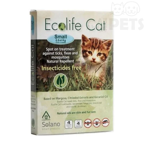 純天然(幼貓)貓用驅蚤滴頸劑(0.8-4KG)(0.4毫升X4)