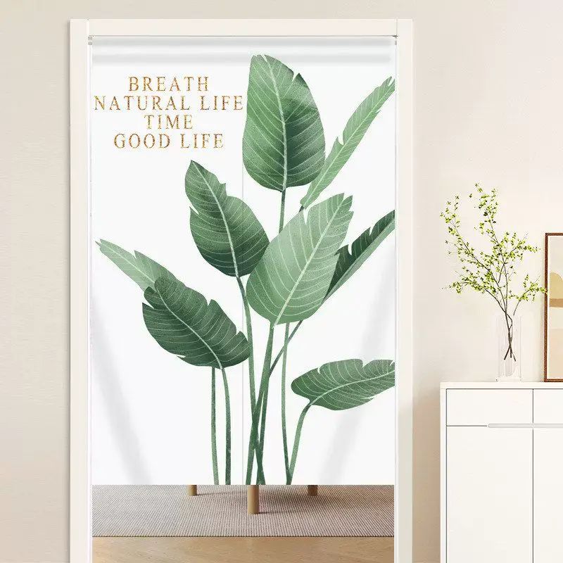 可爱卡通卧室门帘隔断帘家用厨房遮挡帘半帘厕所卫生间半帘免打孔