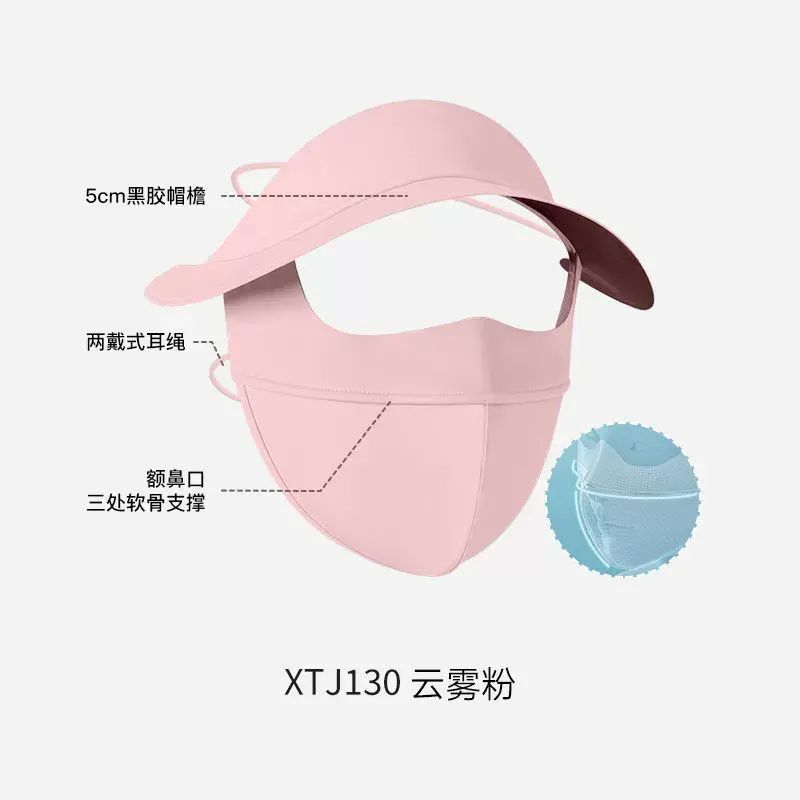 防曬面罩臉基尼女防紫外線冰絲夏季透氣遮陽口罩戶外防護遮臉面罩