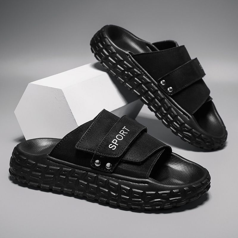 Men's Slippers Men's Two Wear Set Foot Outdoor Velcro Tire Soles Slippers Outdoor Sandals Slippers