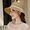 Japanese Contrast Color Thin Bow Women Summer Sunscreen Straw Hat Breathable Travel Vacation Sun Hat