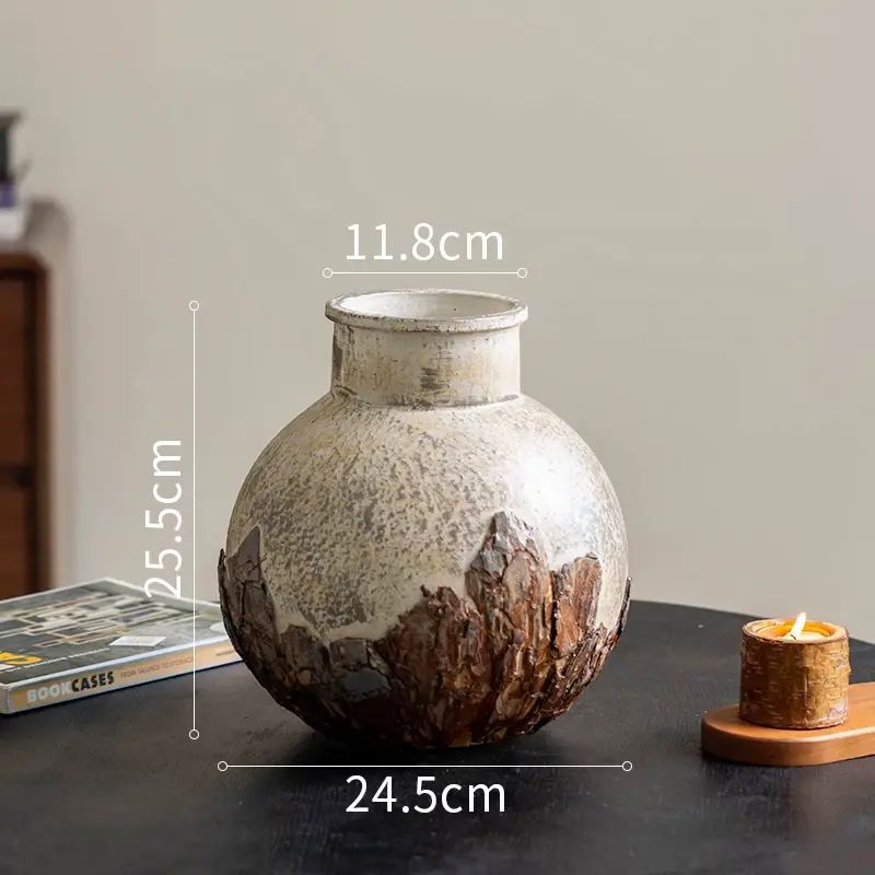 掬涵復古藝術玻璃花樽客廳水養插花水培鮮花輕奢高階感侘寂風擺件