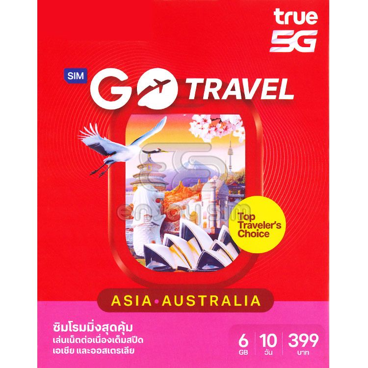 10-Day【Asia．Australia】(6GB FUP) 30+ Regions 5G/4G Unlimited Data SIM Card S25(11164)Random Packaging