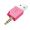 For iPod shuffle 3rd / 2nd USB Data Dock Charger Adapter, Length: 4.6cm (Magenta)