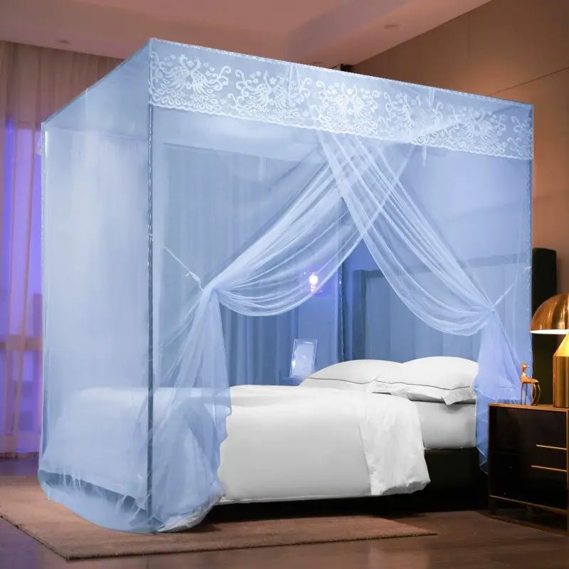 单开门蚊帐家用卧室老式1.5米支架1.8米双人床宫廷1.0米1.2宿舍床