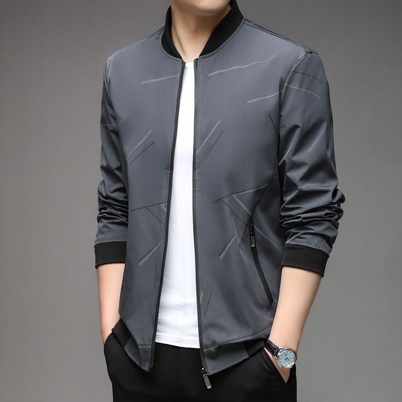 spring autumn cargo flying plus size jacket baseball collar new waterproof casual all-match business