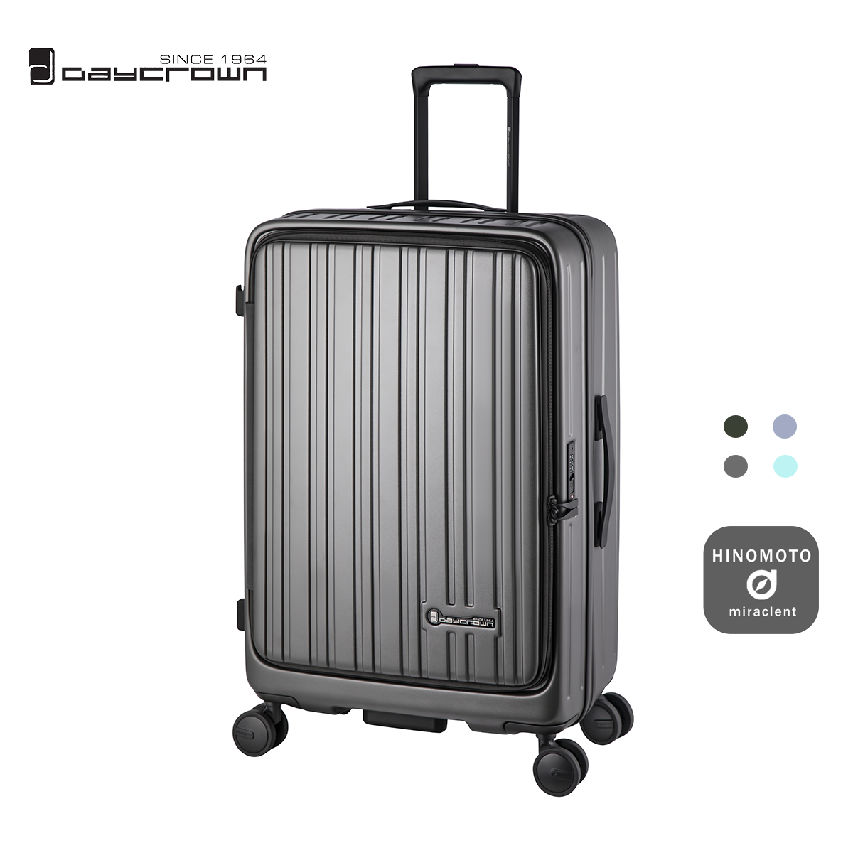 日本品牌8528  II(升級版2026) 20"/24"/26"/29" 碳灰黑色前揭式行李箱