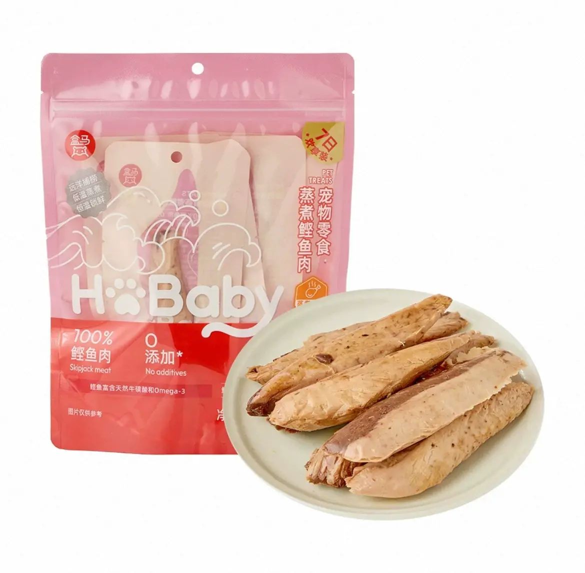盒马 宠物零食蒸煮鲣鱼条25g*7*3包