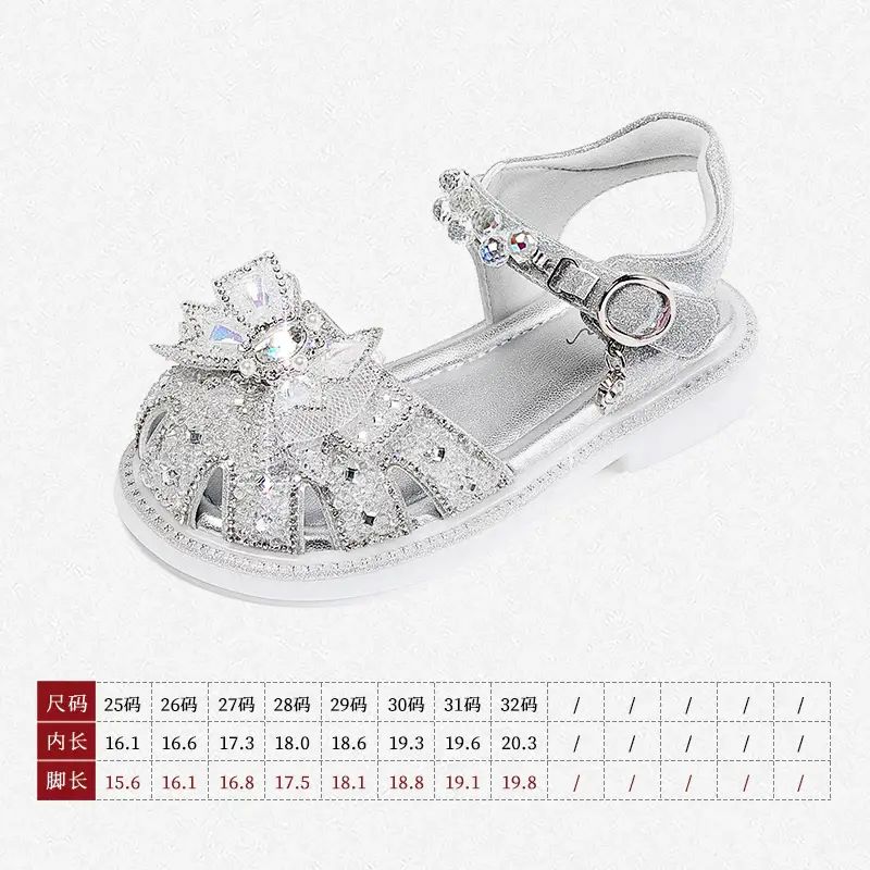 Snafi girls 'sandals  children's princess shoes  2026 summer new style  little girls'-Quicksand Sil