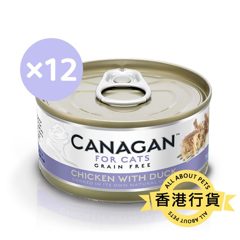 [Original Box 12 Cans] CANAGAN Original Choice Chicken & Duck Grain-Free Cat Food 75g*12