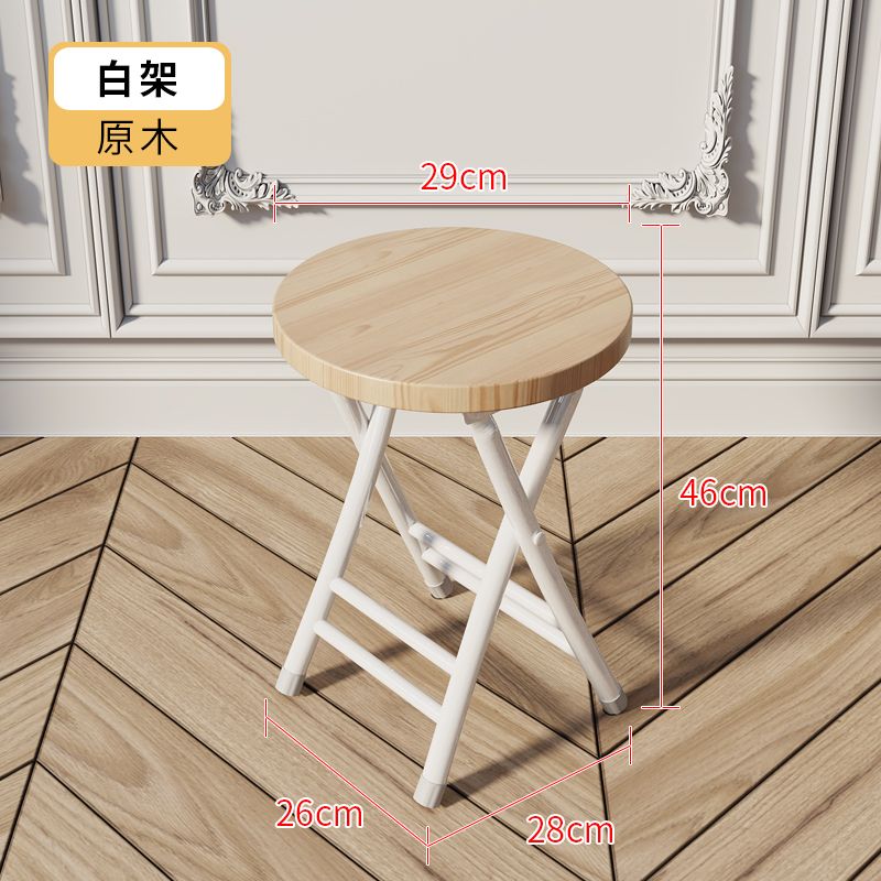 2E51  家用餐椅凳 便攜式摺疊凳 圓形板凳 梳妝凳 換鞋凳 書桌凳 摺叠椅子 木凳子