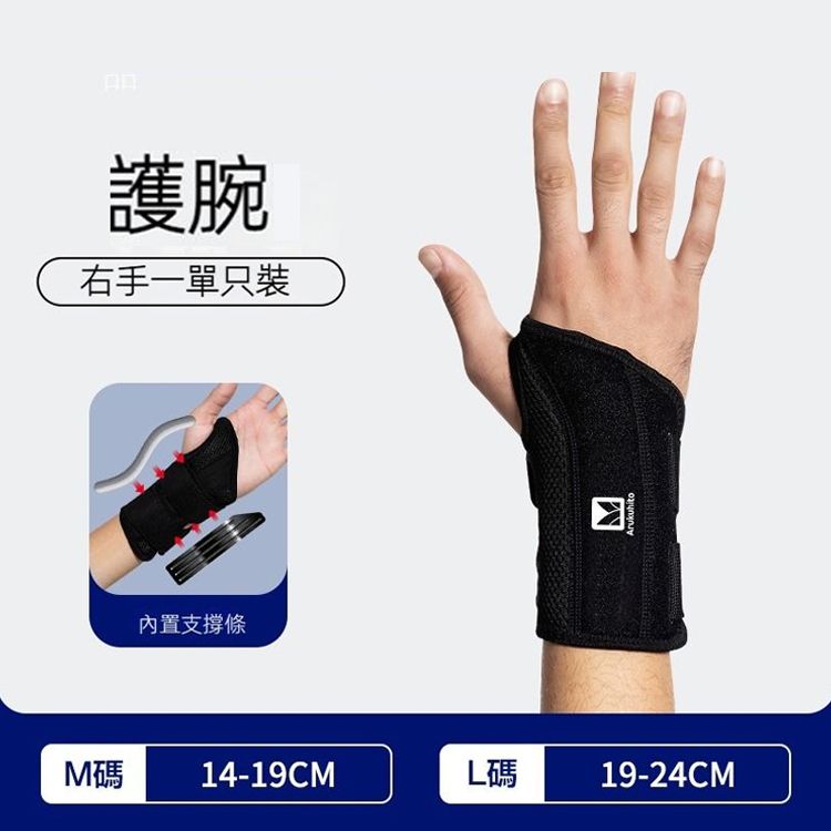 護腕手腕骨折固定器腱鞘夾板橈骨腕管綜合症徵腕關節護具-右手（單隻）