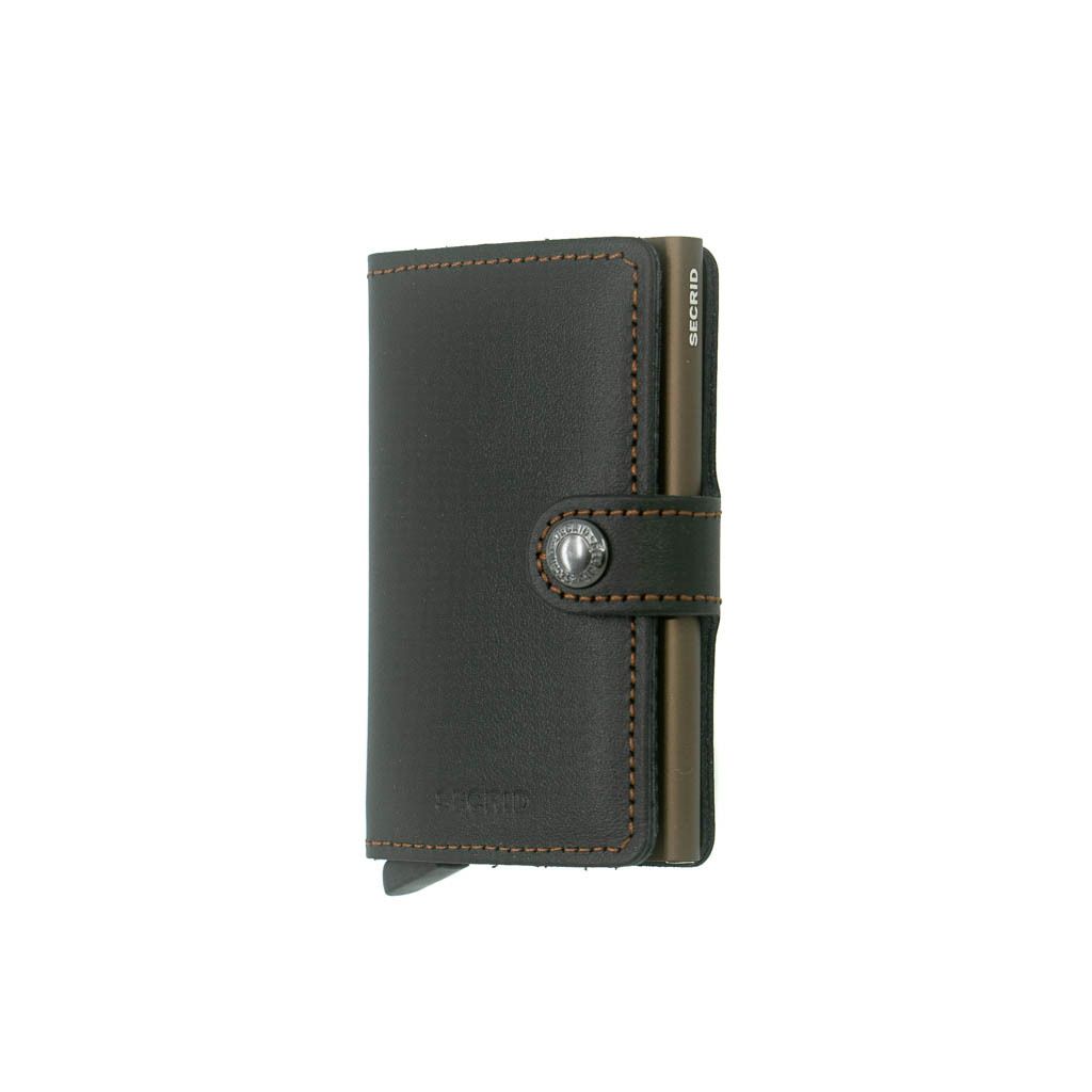 RFID智能防盜真皮銀包 - Mini wallet - Original 黑色 (啡鋁) [平行進口]