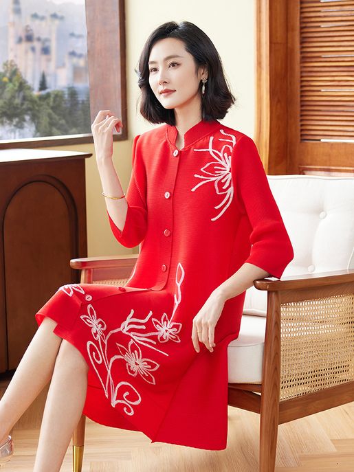 red dress for grandma Old Lady in Red Dress Birthday
