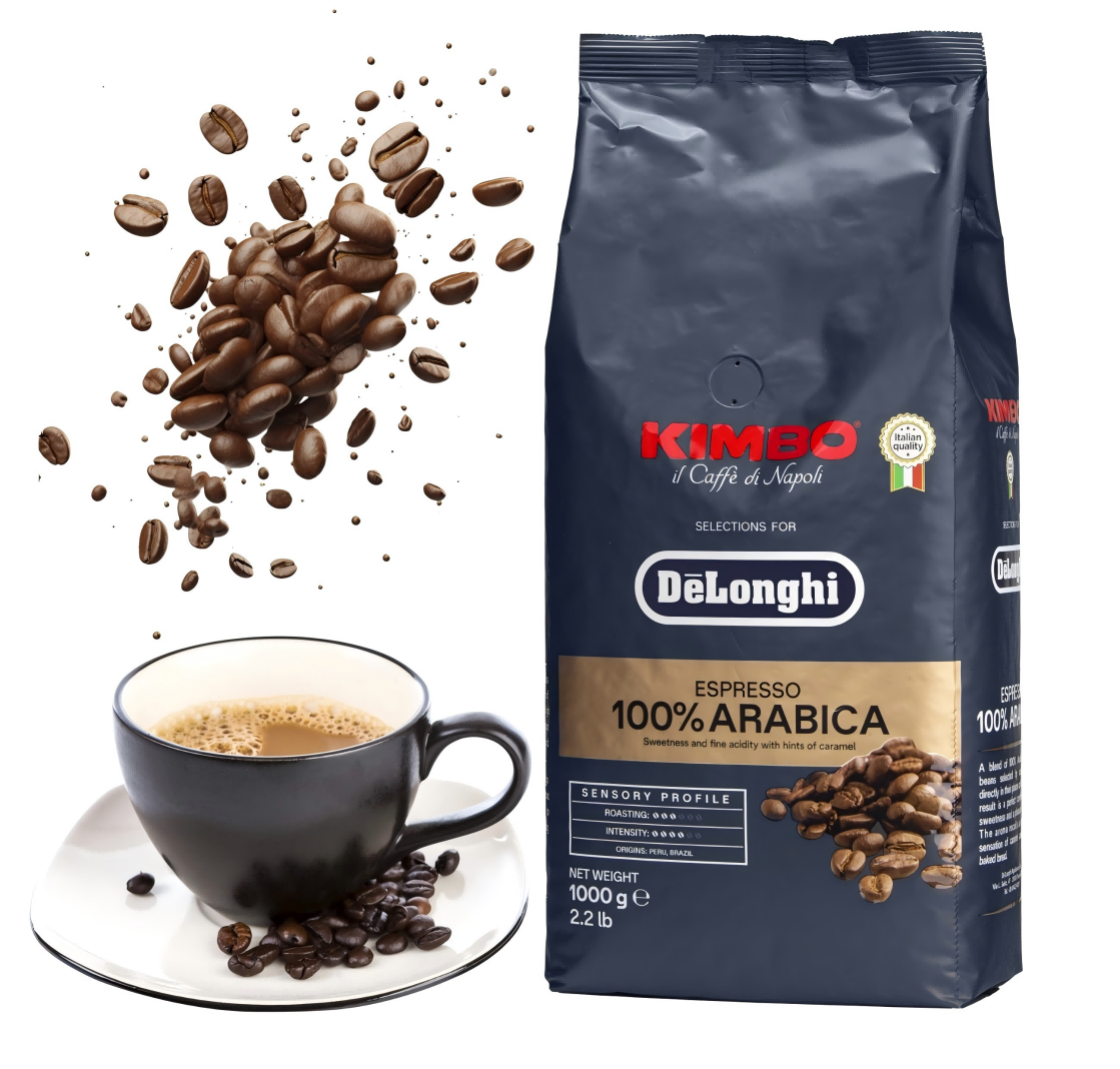 1kg Kimbo 100% Arabica Espresso 阿拉比卡咖啡豆 中度烘焙 1 公斤意大利【平行進口】有效期2027/02/27 新舊包裝隨機發送