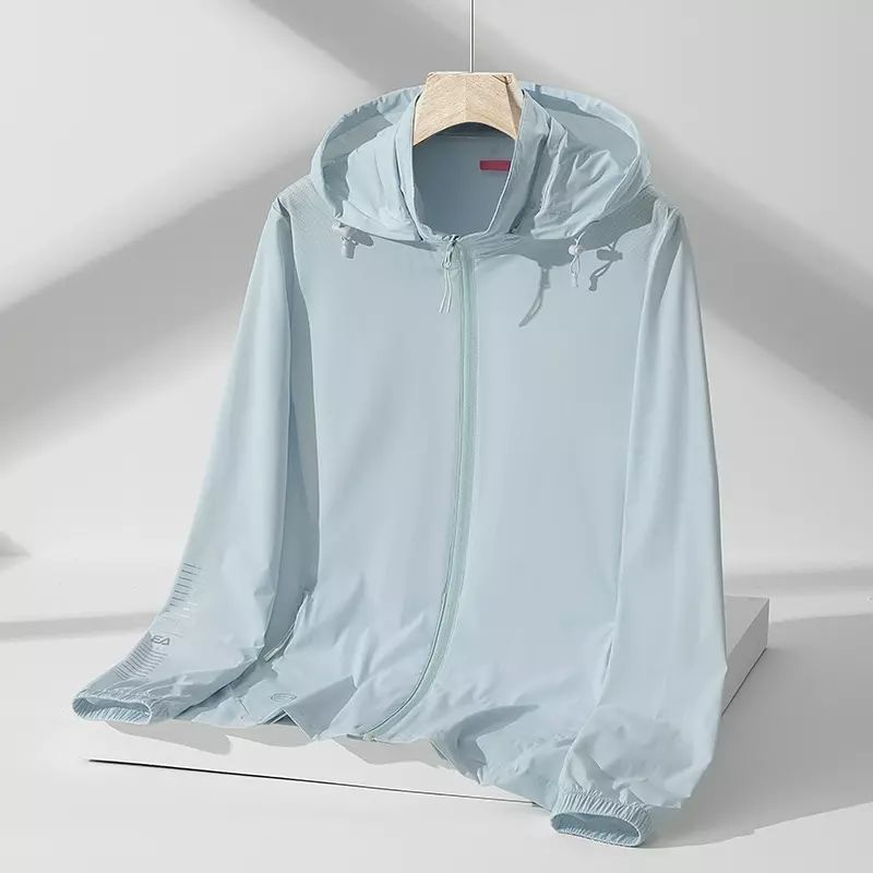 中青年冰丝夹克男夏季户外运动休闲防晒衣服情侣款速干透气薄外套
